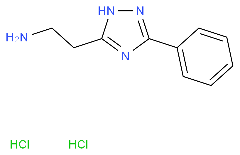 2-(5-PHENYL-2H-[1,2,4]TRIAZOL-3-YL)-ETHYLAMINE DIHYDROCHLORIDE_分子结构_CAS_61012-39-3)