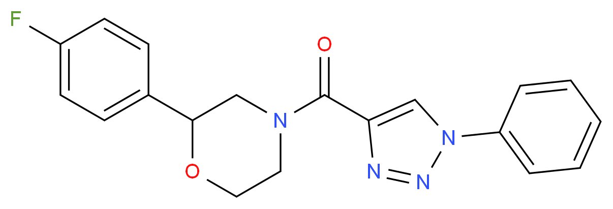 2-(4-fluorophenyl)-4-[(1-phenyl-1H-1,2,3-triazol-4-yl)carbonyl]morpholine_分子结构_CAS_)