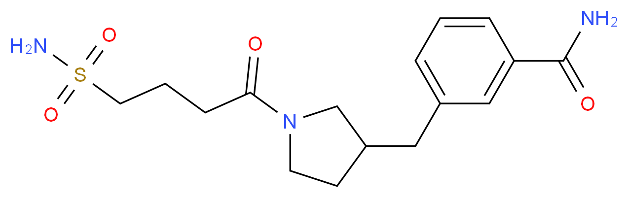3-({1-[4-(aminosulfonyl)butanoyl]pyrrolidin-3-yl}methyl)benzamide_分子结构_CAS_)