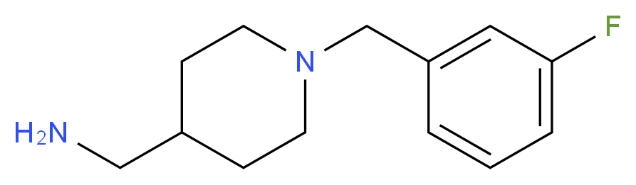 [1-(3-Fluorobenzyl)piperidin-4-yl]methylamine_分子结构_CAS_)