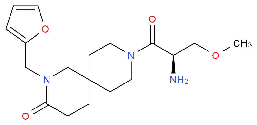 2-(2-furylmethyl)-9-(O-methyl-D-seryl)-2,9-diazaspiro[5.5]undecan-3-one_分子结构_CAS_)