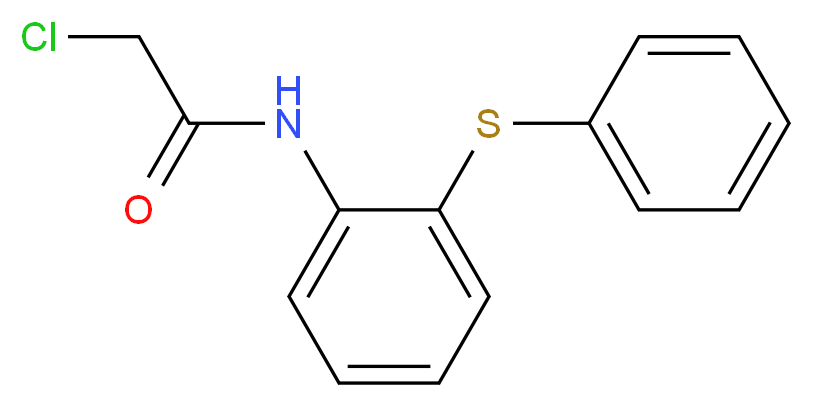 2-Chloro-N-(2-phenylsulfanyl-phenyl)-acetamide_分子结构_CAS_22504-08-1)