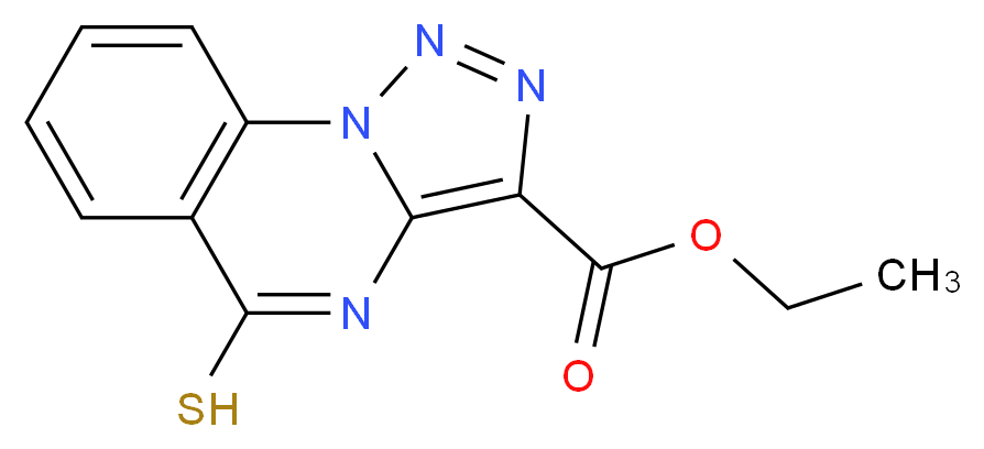 ethyl 5-sulfanyl-[1,2,3]triazolo[1,5-a]quinazoline-3-carboxylate_分子结构_CAS_519056-58-7