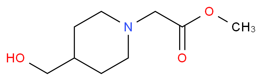 methyl 2-[4-(hydroxymethyl)piperidin-1-yl]acetate_分子结构_CAS_)
