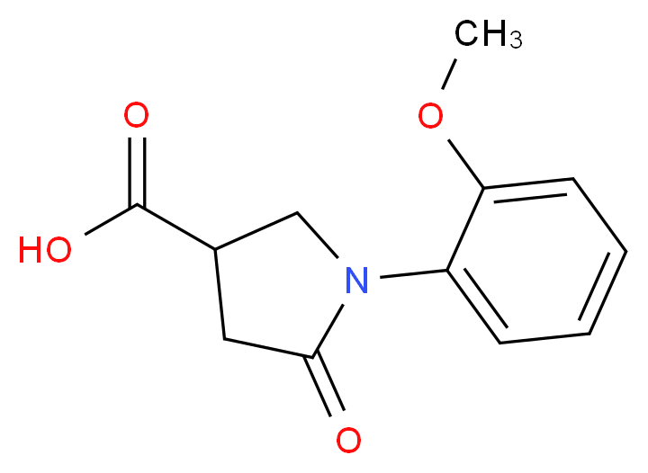 1-(2-methoxyphenyl)-5-oxopyrrolidine-3-carboxylic acid_分子结构_CAS_39629-90-8