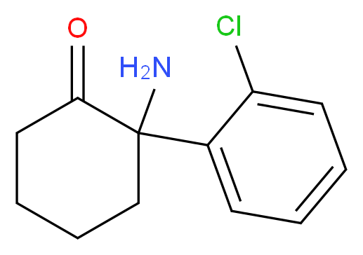 2-amino-2-(2-chlorophenyl)cyclohexan-1-one_分子结构_CAS_35211-10-0