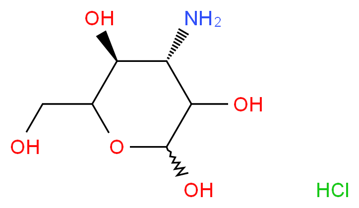 (4S,5S)-4-amino-6-(hydroxymethyl)oxane-2,3,5-triol hydrochloride_分子结构_CAS_576-44-3