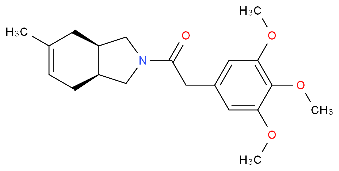 (3aR*,7aS*)-5-methyl-2-[(3,4,5-trimethoxyphenyl)acetyl]-2,3,3a,4,7,7a-hexahydro-1H-isoindole_分子结构_CAS_)