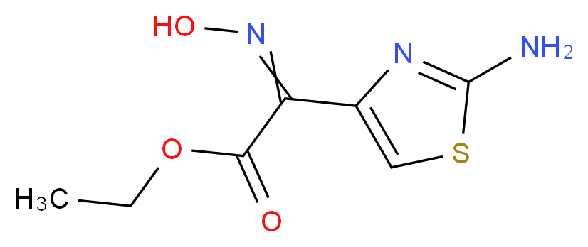 Ethyl 2-(2-aMinothiazole-4-yl)-2-hydroxyiMinoacetate_分子结构_CAS_64485-82-1)
