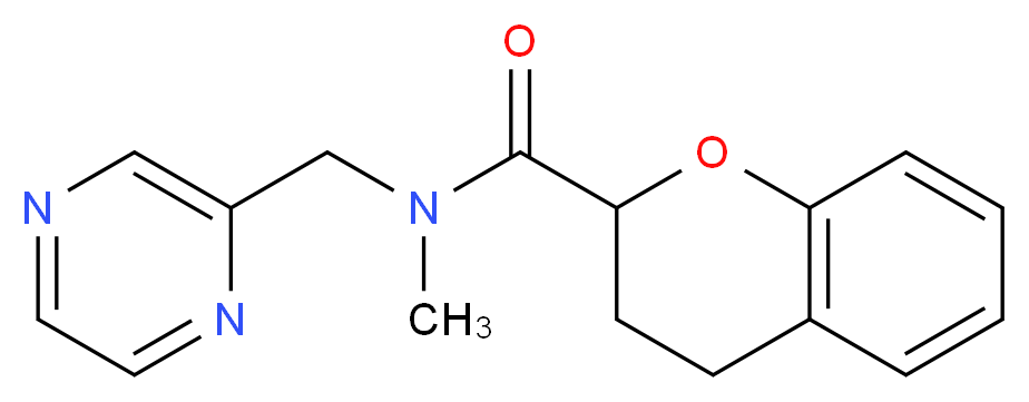 N-methyl-N-(pyrazin-2-ylmethyl)chromane-2-carboxamide_分子结构_CAS_)