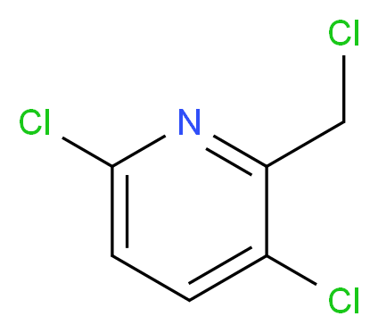 3,6-dichloro-2-(chloromethyl)pyridine_分子结构_CAS_58803-95-5