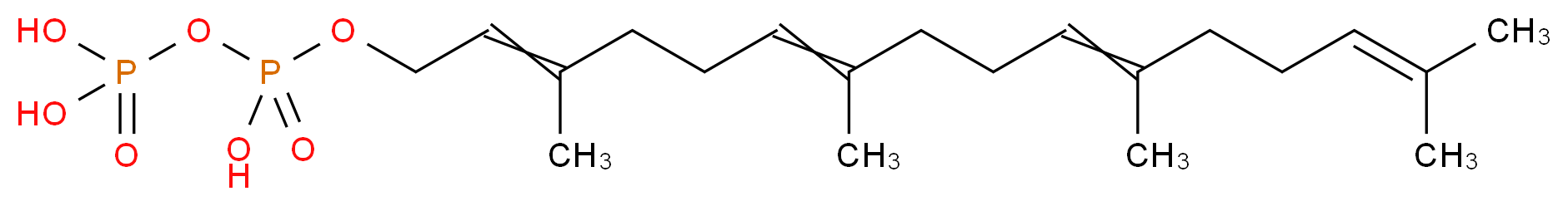 ({hydroxy[(3,7,11,15-tetramethylhexadeca-2,6,10,14-tetraen-1-yl)oxy]phosphoryl}oxy)phosphonic acid_分子结构_CAS_6699-20-3