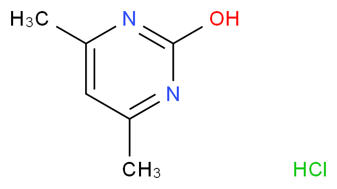 4,6-二甲基-2-羟基嘧啶盐酸盐_分子结构_CAS_34289-60-6)