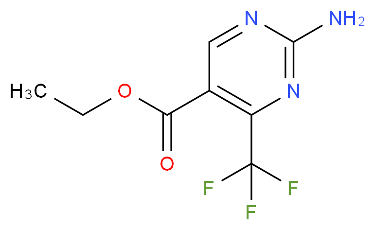 ethyl 2-amino-4-(trifluoromethyl)pyrimidine-5-carboxylate_分子结构_CAS_149771-09-5