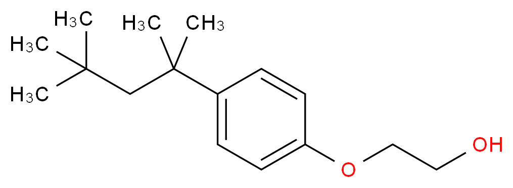 2-[4-(2,4,4-trimethylpentan-2-yl)phenoxy]ethan-1-ol_分子结构_CAS_9002-93-1