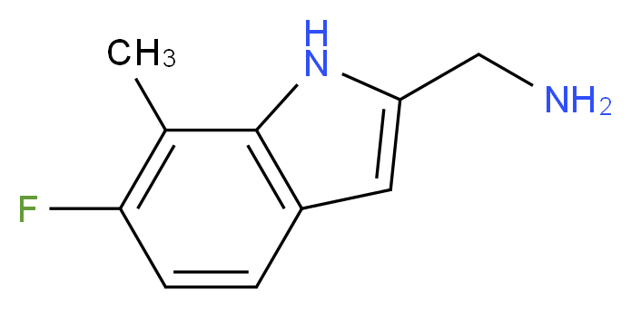 [(6-Fluoro-7-methyl-1H-indol-2-yl)methyl]amine_分子结构_CAS_883531-75-7)