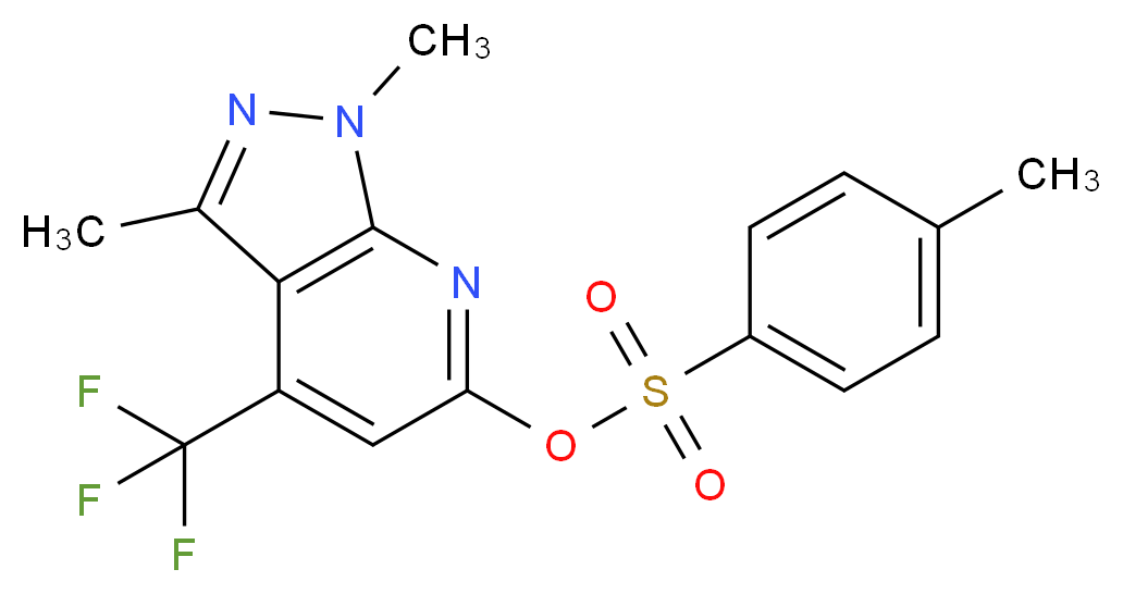 1,3-dimethyl-4-(trifluoromethyl)-1H-pyrazolo[3,4-b]pyridin-6-yl 4-methylbenzenesulfonate_分子结构_CAS_)
