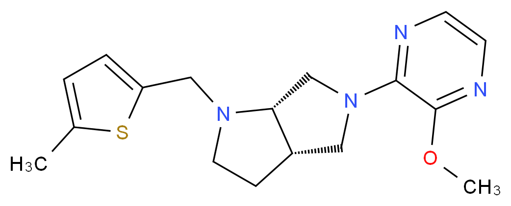 (3aS,6aS)-5-(3-methoxypyrazin-2-yl)-1-[(5-methyl-2-thienyl)methyl]octahydropyrrolo[3,4-b]pyrrole_分子结构_CAS_)