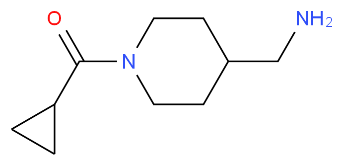 (1-cyclopropanecarbonylpiperidin-4-yl)methanamine_分子结构_CAS_915922-83-7