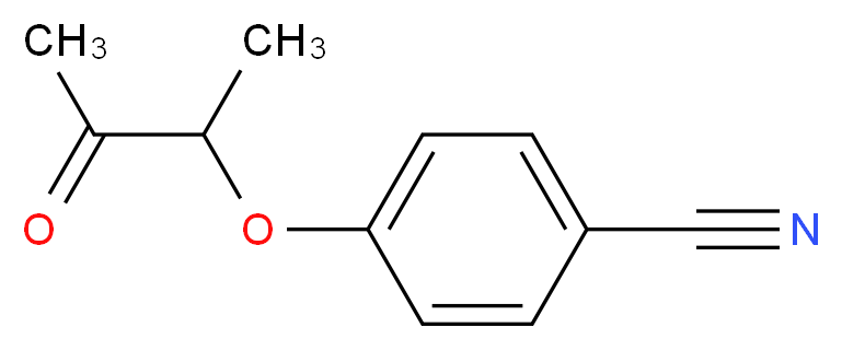 4-(1-Methyl-2-oxopropoxy)benzenecarbonitrile_分子结构_CAS_)