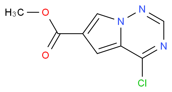 methyl 4-chloropyrrolo[2,1-f][1,2,4]triazine-6-carboxylate_分子结构_CAS_1005196-61-1