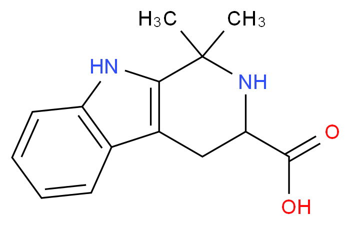 1,1-Dimethyl-2,3,4,9-tetrahydro-1H-beta-carboline-3-carboxylic acid_分子结构_CAS_)