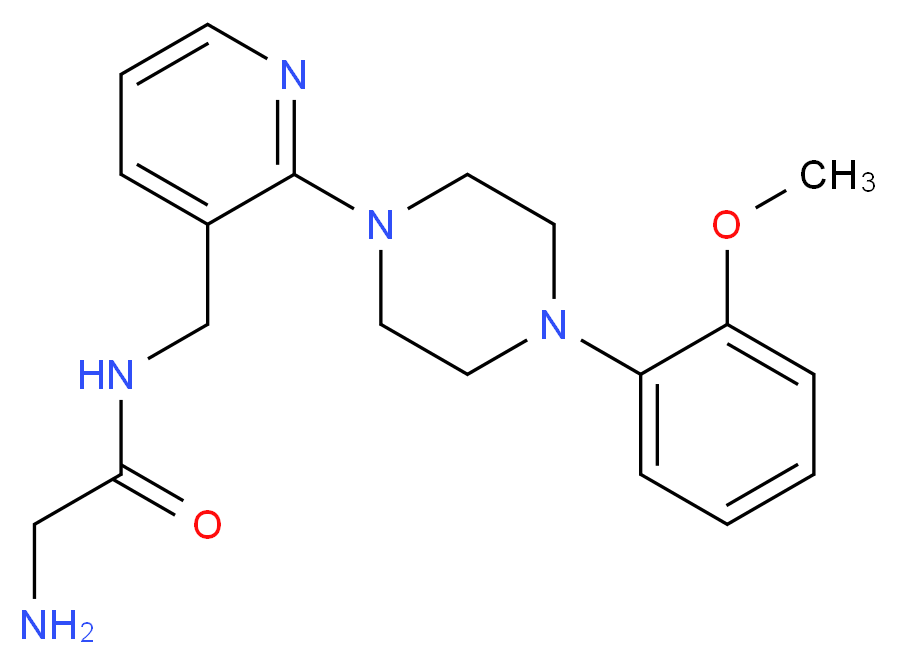 N~1~-({2-[4-(2-methoxyphenyl)piperazin-1-yl]pyridin-3-yl}methyl)glycinamide_分子结构_CAS_)