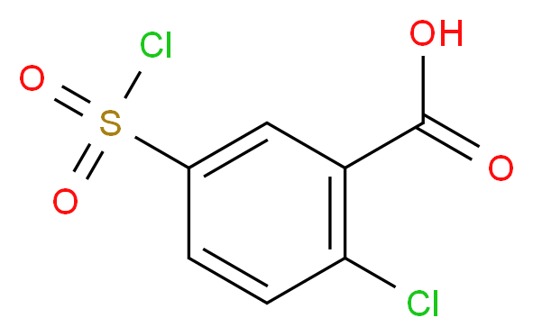 2-chloro-5-(chlorosulfonyl)benzoic acid_分子结构_CAS_137-64-4