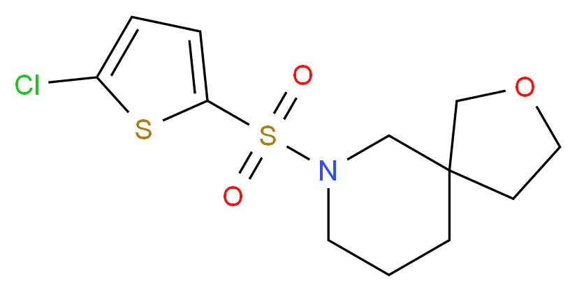 7-[(5-chloro-2-thienyl)sulfonyl]-2-oxa-7-azaspiro[4.5]decane_分子结构_CAS_)