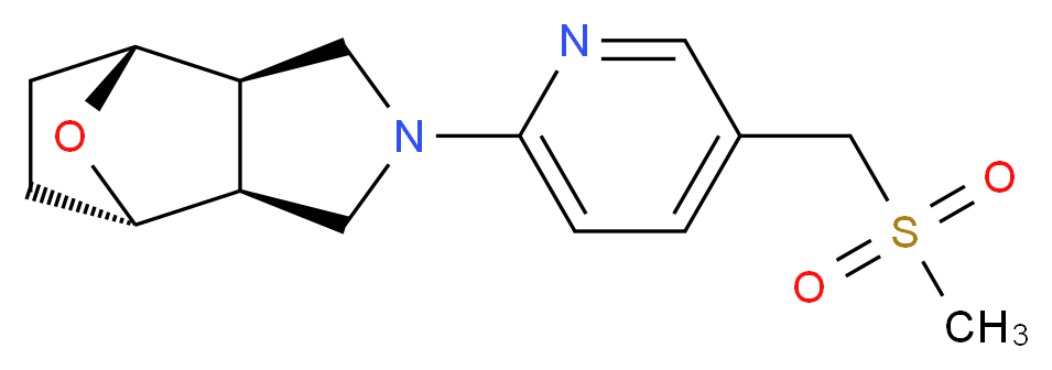 (1R*,2R*,6S*,7S*)-4-{5-[(methylsulfonyl)methyl]-2-pyridinyl}-10-oxa-4-azatricyclo[5.2.1.0~2,6~]decane_分子结构_CAS_)
