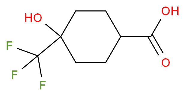 4-Hydroxy-4-(trifluoromethyl)cyclohexanecarboxylic acid_分子结构_CAS_1163729-47-2)