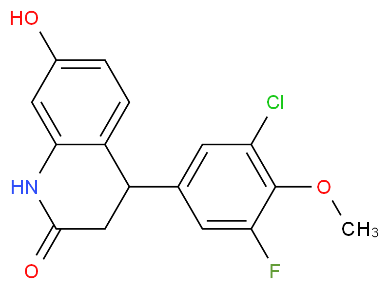 4-(3-chloro-5-fluoro-4-methoxyphenyl)-7-hydroxy-3,4-dihydroquinolin-2(1H)-one_分子结构_CAS_)