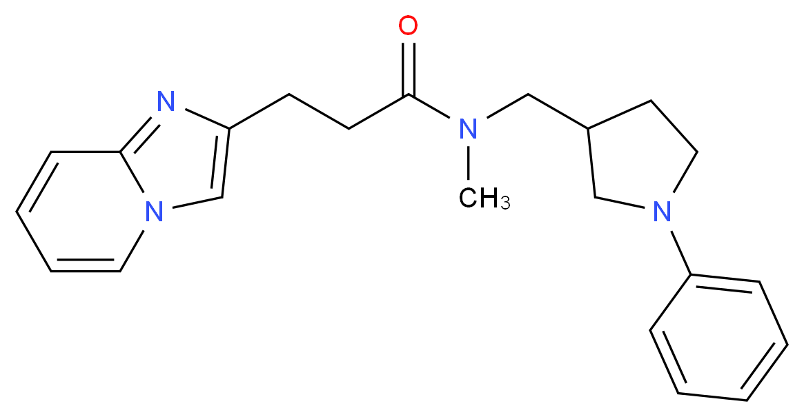 3-imidazo[1,2-a]pyridin-2-yl-N-methyl-N-[(1-phenyl-3-pyrrolidinyl)methyl]propanamide_分子结构_CAS_)