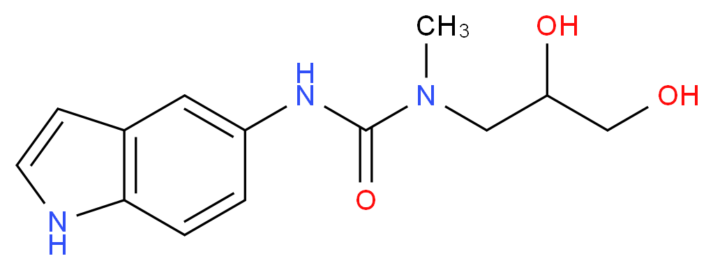 N-(2,3-dihydroxypropyl)-N'-1H-indol-5-yl-N-methylurea_分子结构_CAS_)