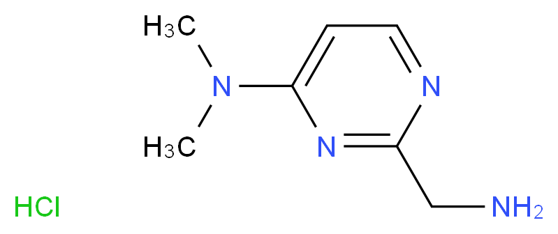 2-(aminomethyl)-N,N-dimethylpyrimidin-4-amine hydrochloride_分子结构_CAS_1196146-21-0