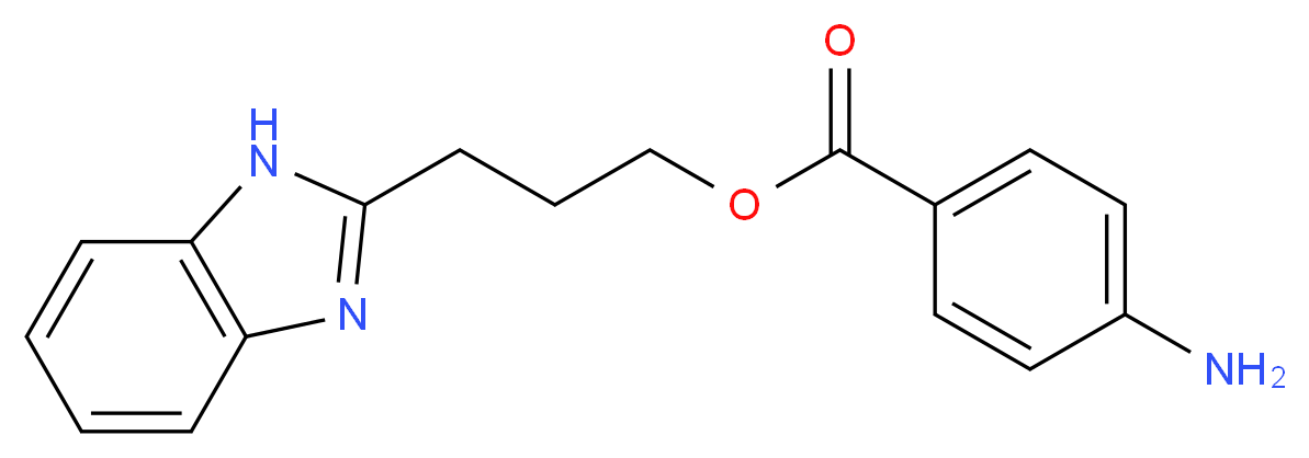 3-(1H-1,3-benzodiazol-2-yl)propyl 4-aminobenzoate_分子结构_CAS_328117-25-5