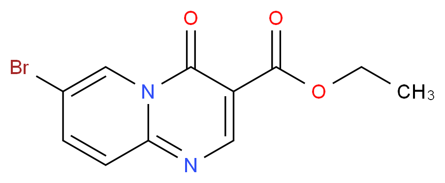 ethyl 7-bromo-4-oxo-4H-pyrido[1,2-a]pyrimidine-3-carboxylate_分子结构_CAS_16867-56-4