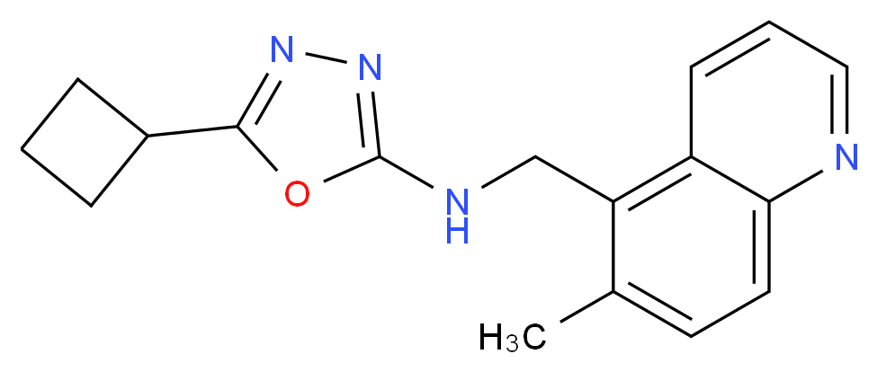 5-cyclobutyl-N-[(6-methylquinolin-5-yl)methyl]-1,3,4-oxadiazol-2-amine_分子结构_CAS_)
