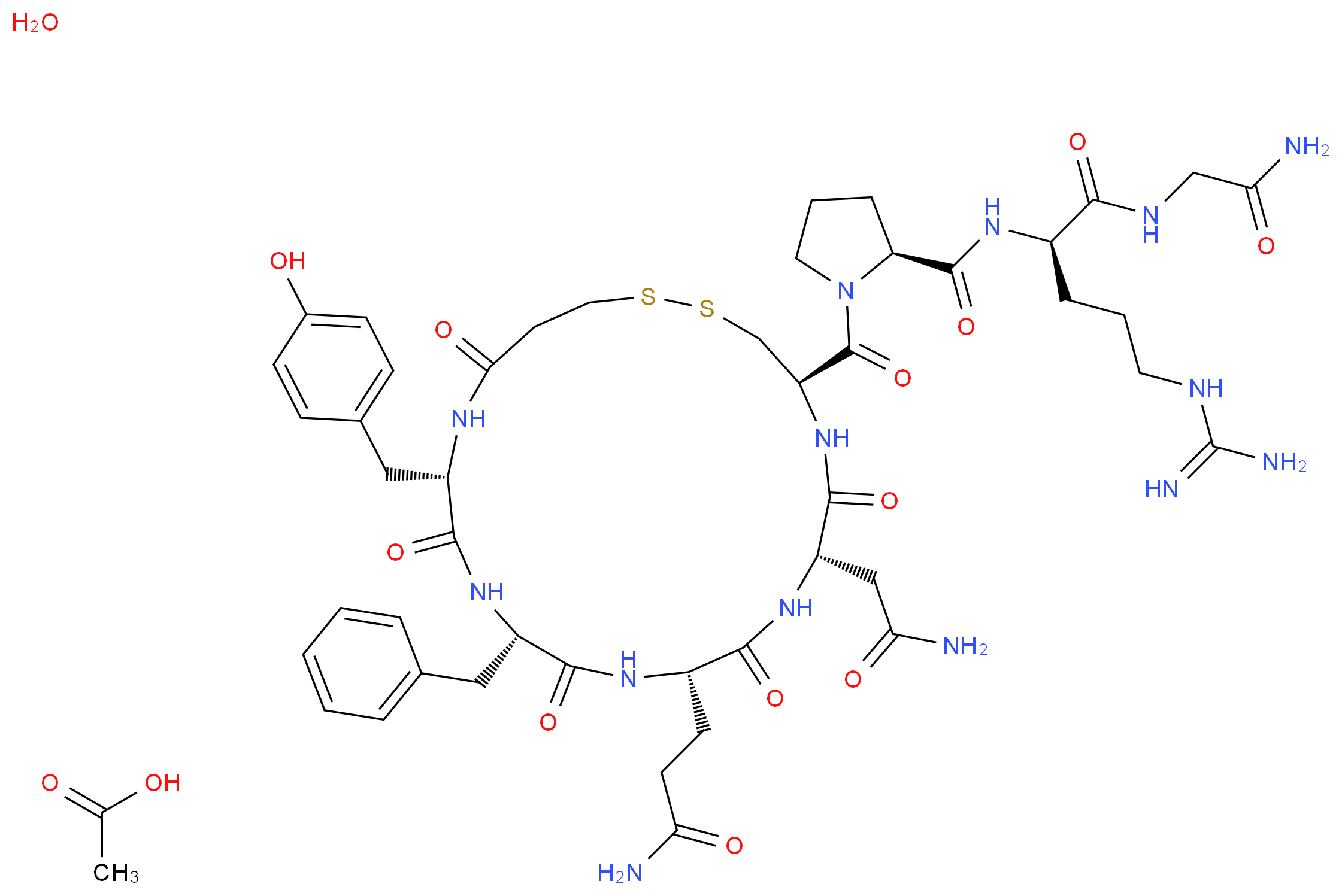 [去氨基-Cys1, D-Arg8]-加压素 乙酸盐 水合物_分子结构_CAS_)