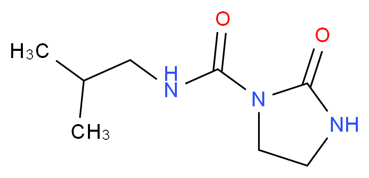 N-(2-methylpropyl)-2-oxoimidazolidine-1-carboxamide_分子结构_CAS_30979-48-7