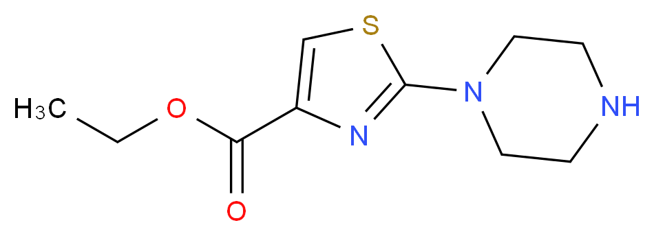 ethyl 2-(piperazin-1-yl)-1,3-thiazole-4-carboxylate_分子结构_CAS_104481-24-5