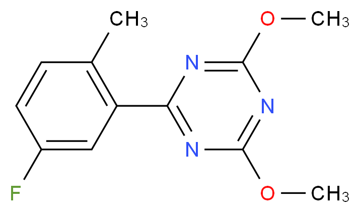 2-(5-fluoro-2-methylphenyl)-4,6-dimethoxy-1,3,5-triazine_分子结构_CAS_)