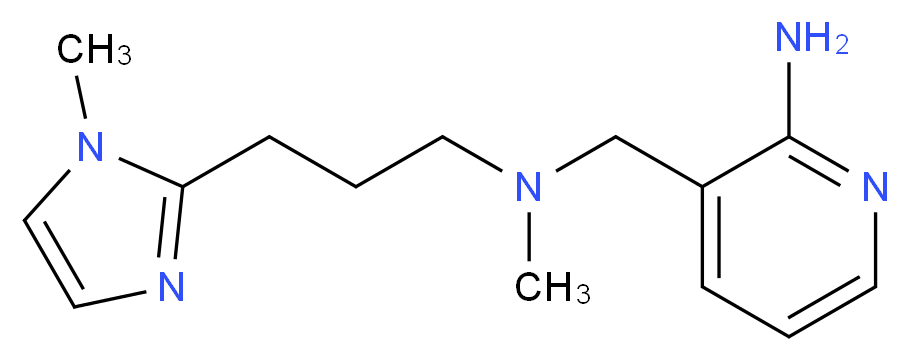 3-({methyl[3-(1-methyl-1H-imidazol-2-yl)propyl]amino}methyl)pyridin-2-amine_分子结构_CAS_)
