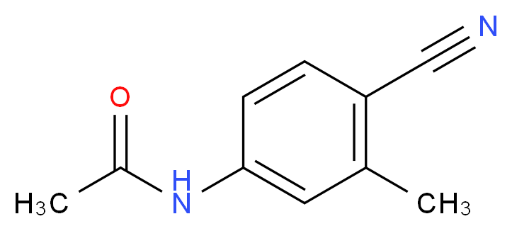 4-乙酰氨基-2-甲基苯甲腈_分子结构_CAS_321162-59-8)