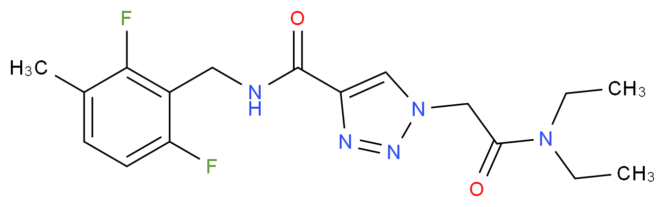 1-[2-(diethylamino)-2-oxoethyl]-N-(2,6-difluoro-3-methylbenzyl)-1H-1,2,3-triazole-4-carboxamide_分子结构_CAS_)