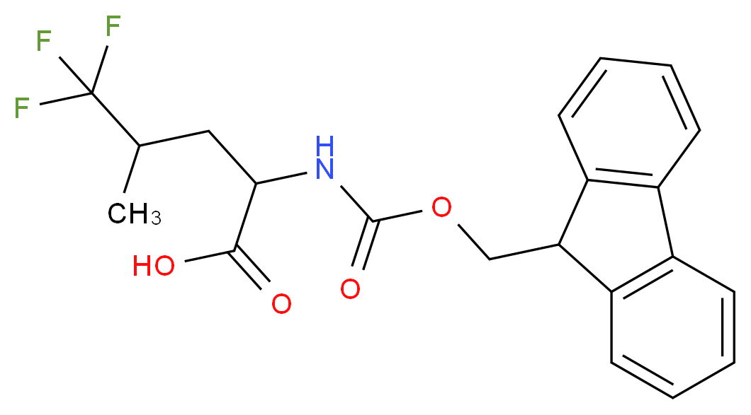 2-{[(9H-fluoren-9-ylmethoxy)carbonyl]amino}-5,5,5-trifluoro-4-methylpentanoic acid_分子结构_CAS_777946-04-0