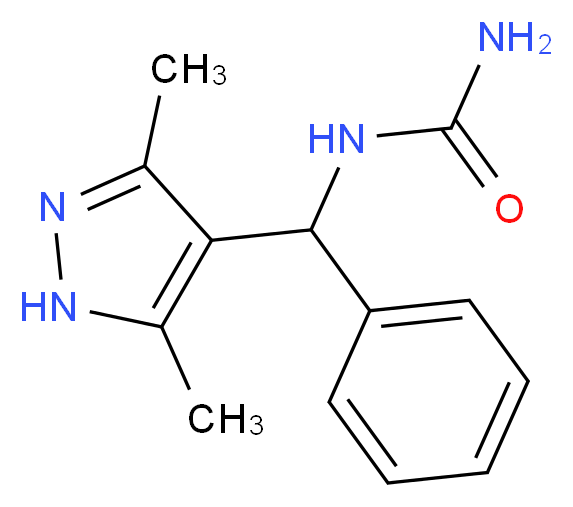 [(3,5-Dimethyl-1H-pyrazol-4-yl)-phenyl-methyl]-urea_分子结构_CAS_)