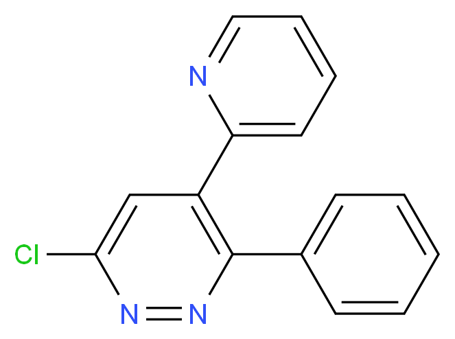 6-chloro-3-phenyl-4-(pyridin-2-yl)pyridazine_分子结构_CAS_1007554-45-1