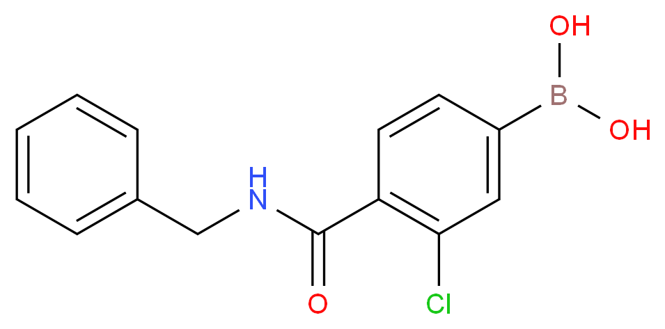 4-(N-Benzylcarbamoyl)-3-chlorobenzeneboronic acid 98%_分子结构_CAS_850589-42-3)