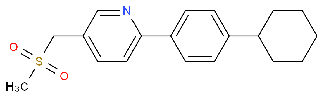 2-(4-cyclohexylphenyl)-5-[(methylsulfonyl)methyl]pyridine_分子结构_CAS_)